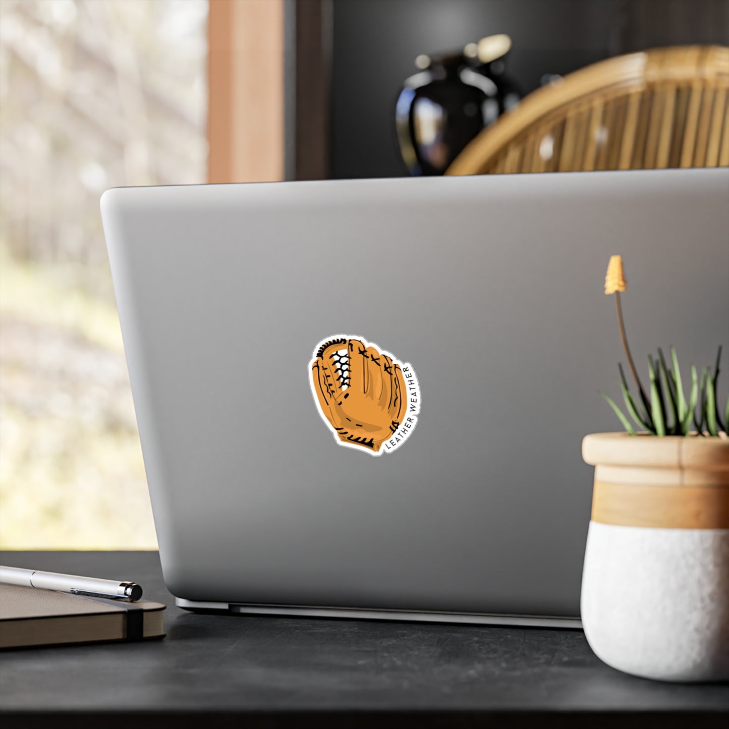 Leather Weather Vinyl Decal - 3x4