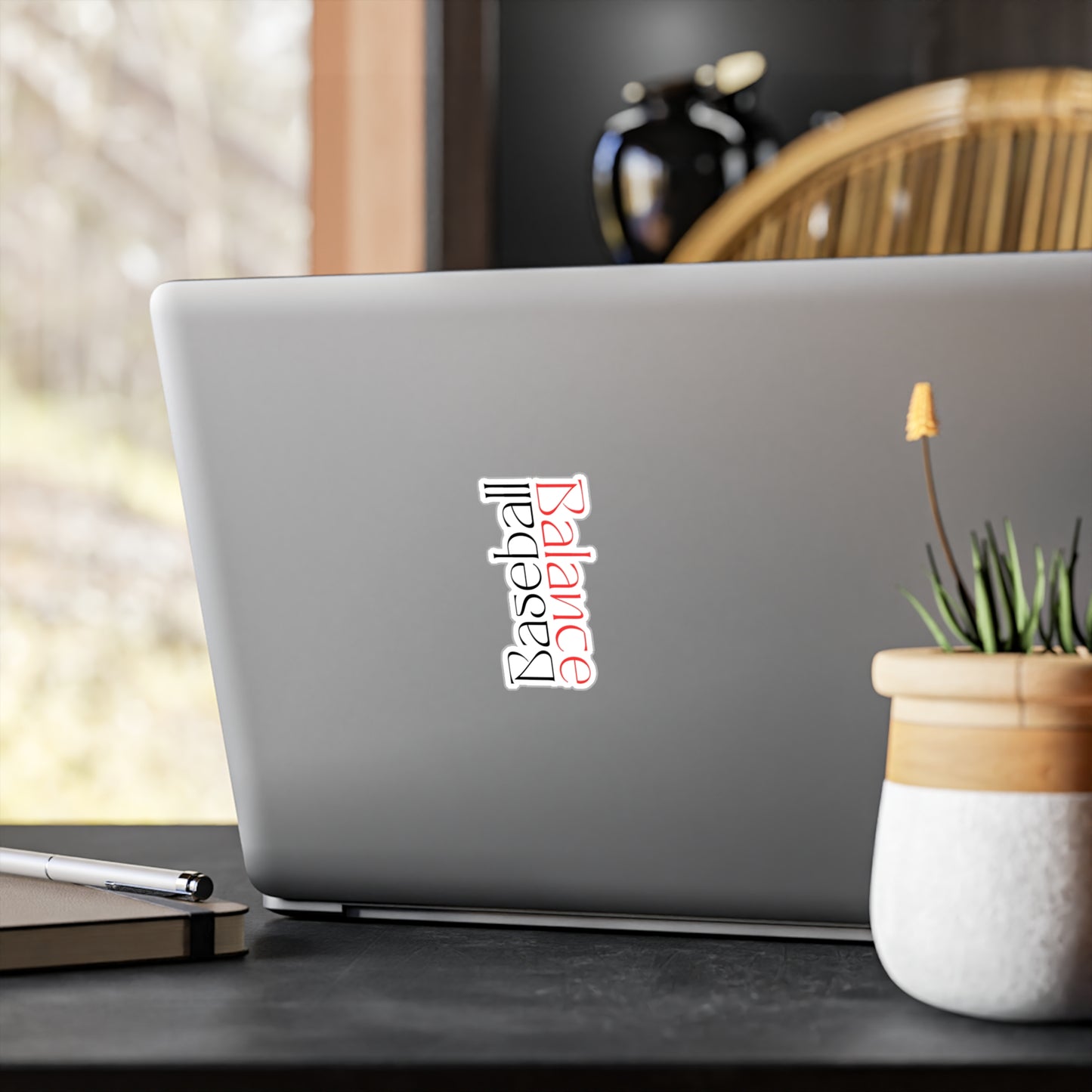 Baseball Balance Vinyl Decal - 3x4