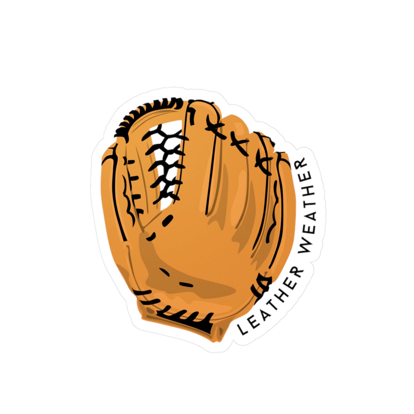 Leather Weather Vinyl Decal - 3x4