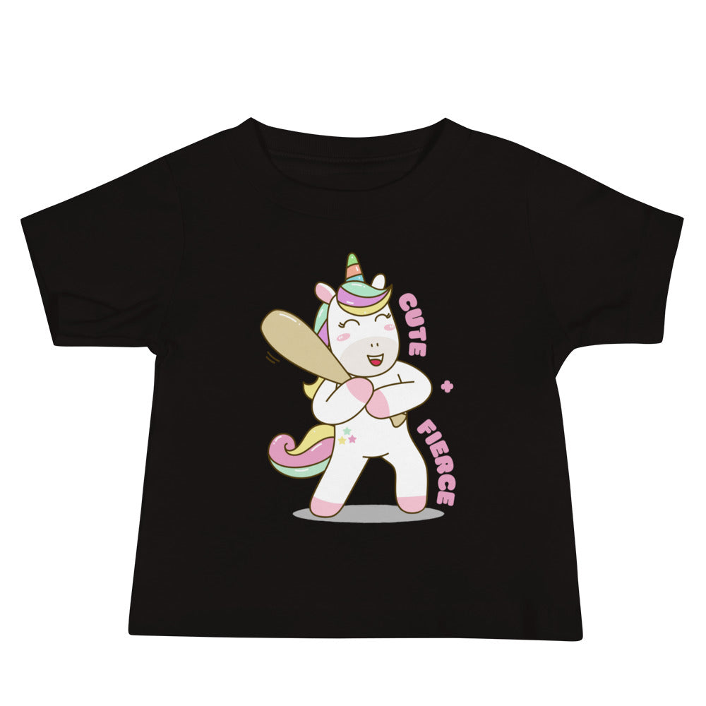 Cute & Fierce Unicorn Baby Jersey Short Sleeve Tee