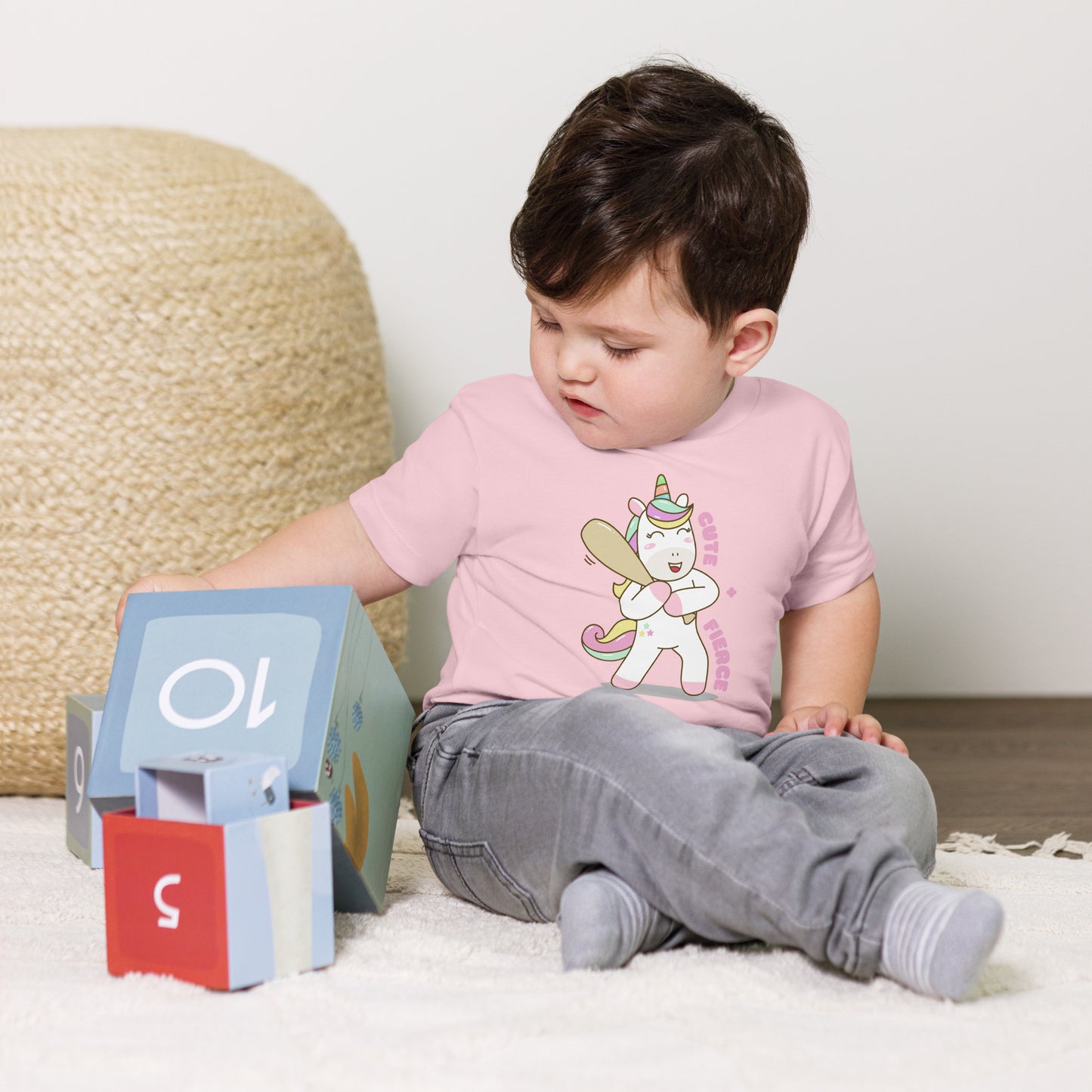 Cute & Fierce Unicorn Baby Jersey Short Sleeve Tee