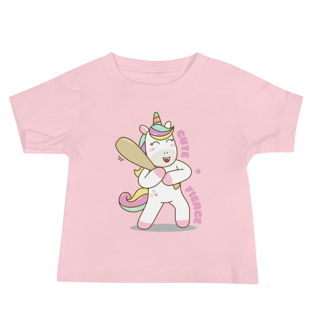 Cute & Fierce Unicorn Baby Jersey Short Sleeve Tee