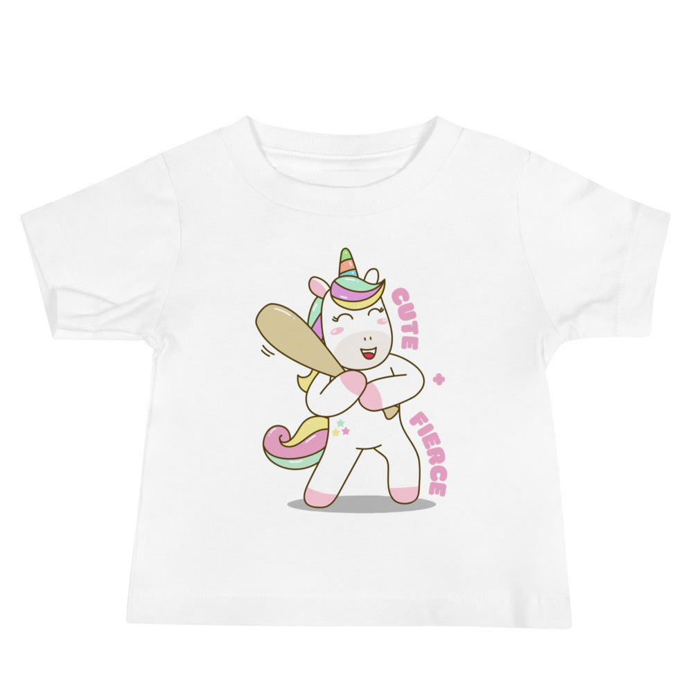 Cute & Fierce Unicorn Baby Jersey Short Sleeve Tee