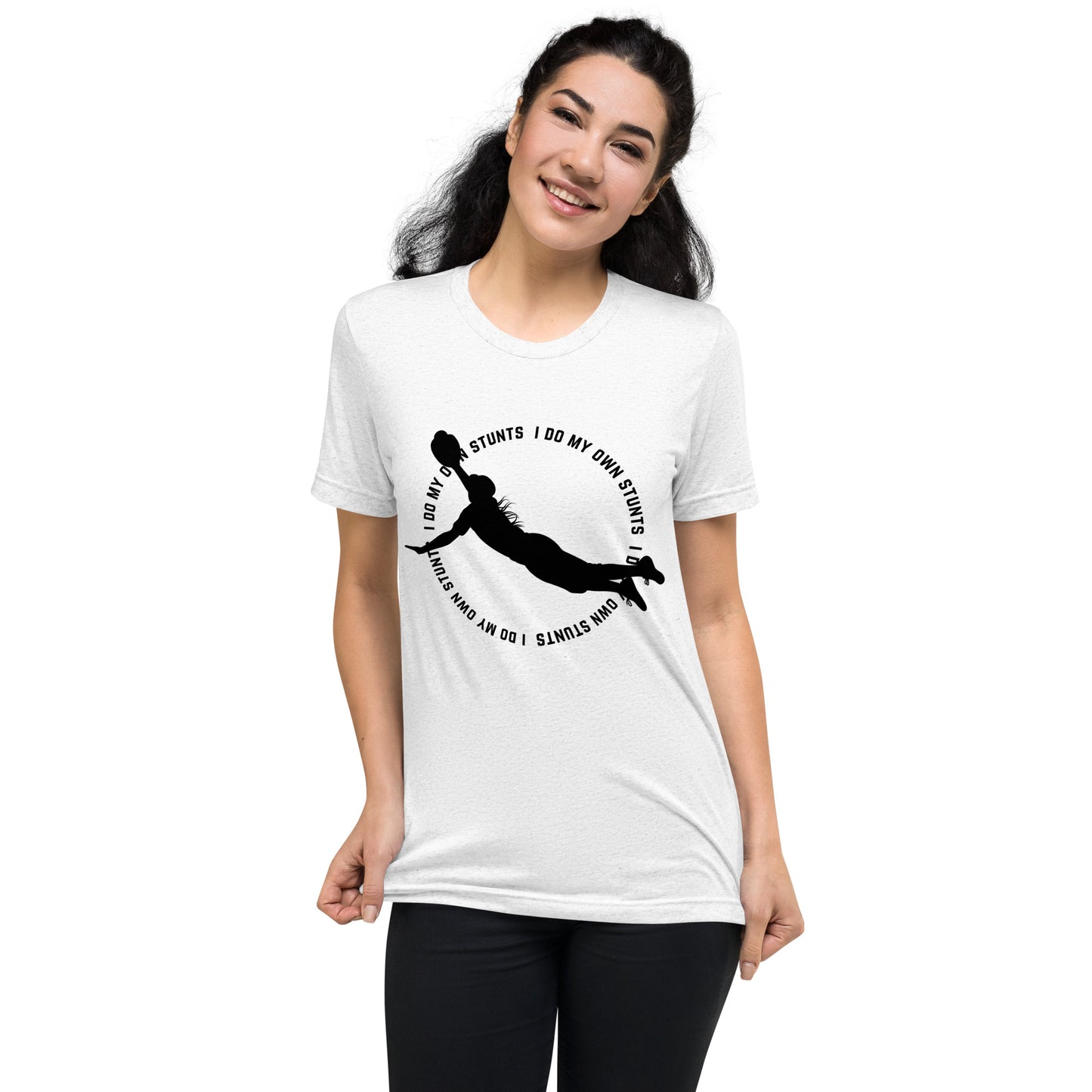 I Do My Own Stunts - Unisex Tri-Blend Tee