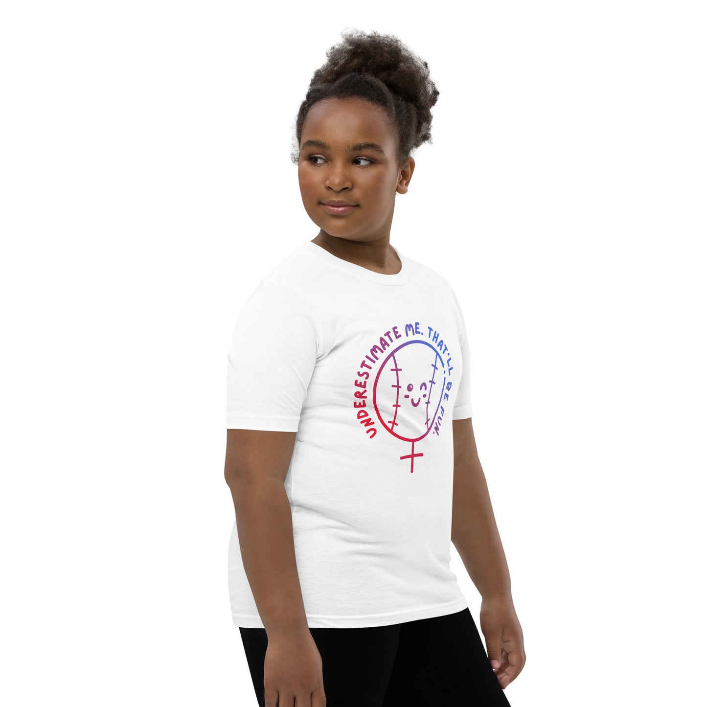 Underestimate Me (Female Baller) - Unisex Kid's Tee