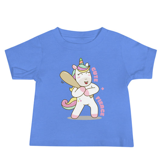 Cute & Fierce Unicorn Baby Jersey Short Sleeve Tee