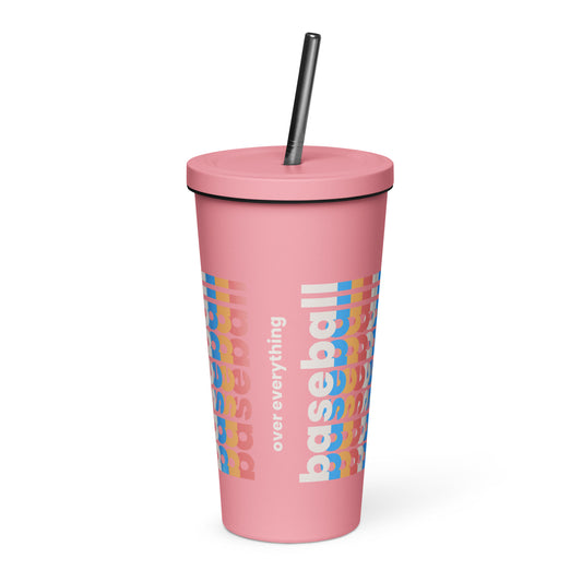 Baseball Over Everything Insulated Tumbler with Straw