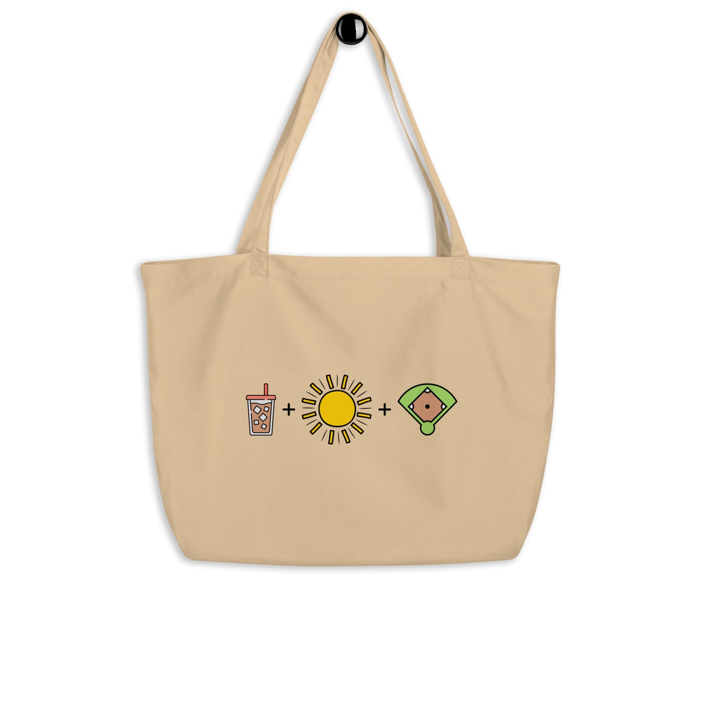 Summer Baseball Large Organic Tote