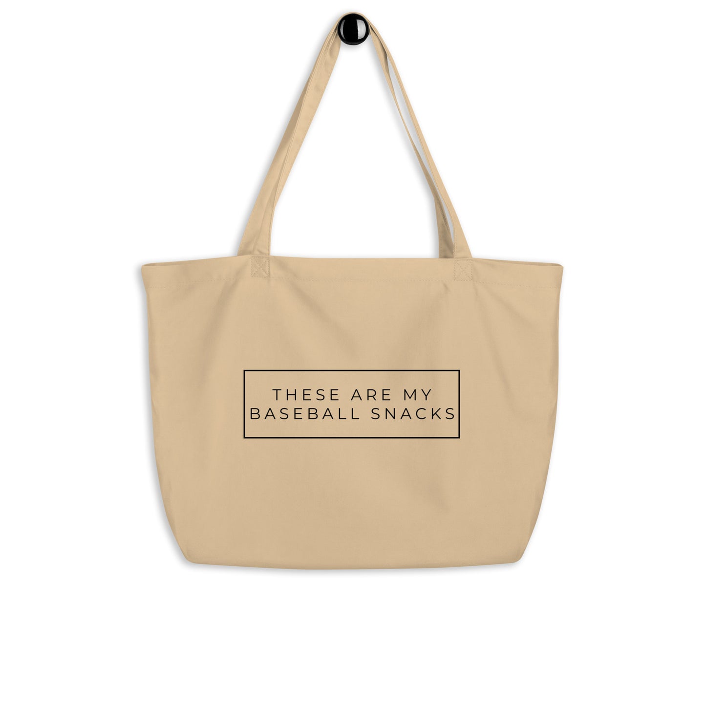 Baseball Snacks Large Organic Tote