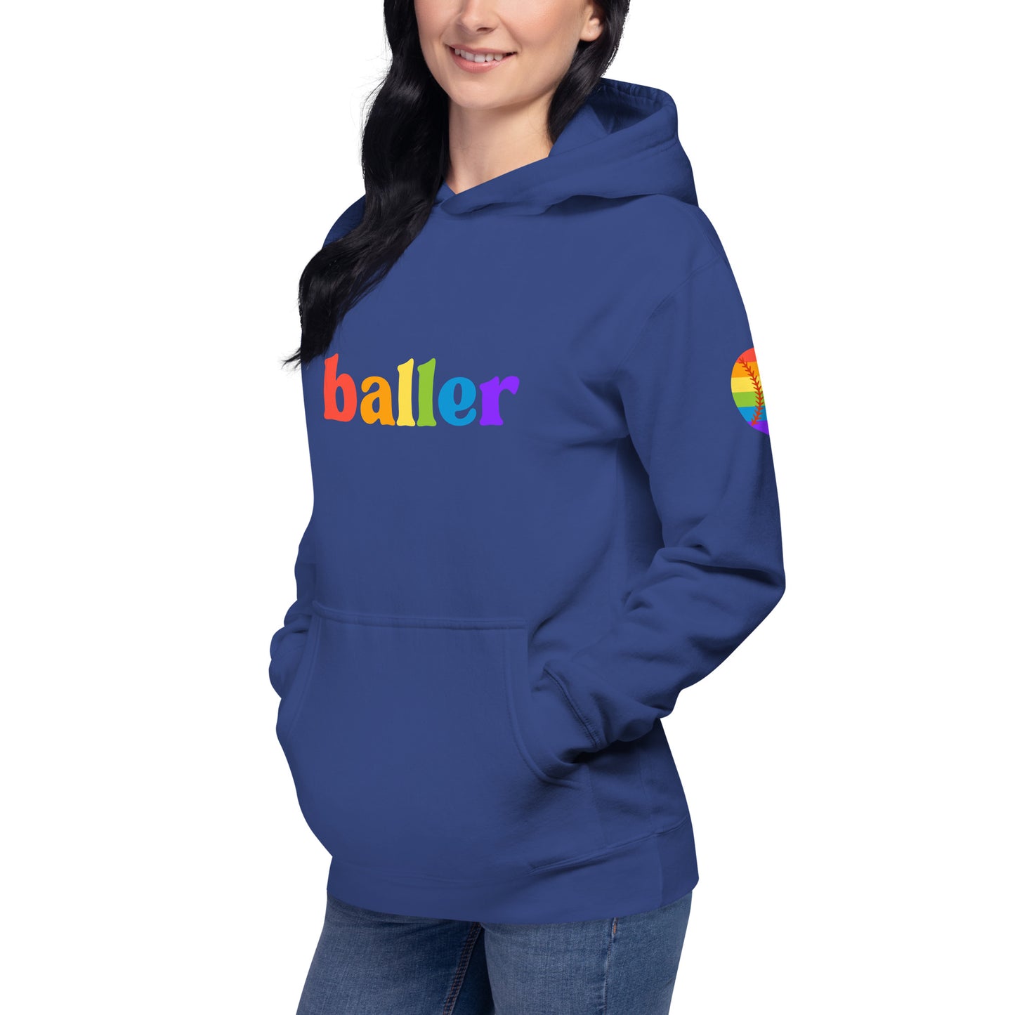 Rainbow Baller - Unisex(y) Adult Slim Fit Hoodie